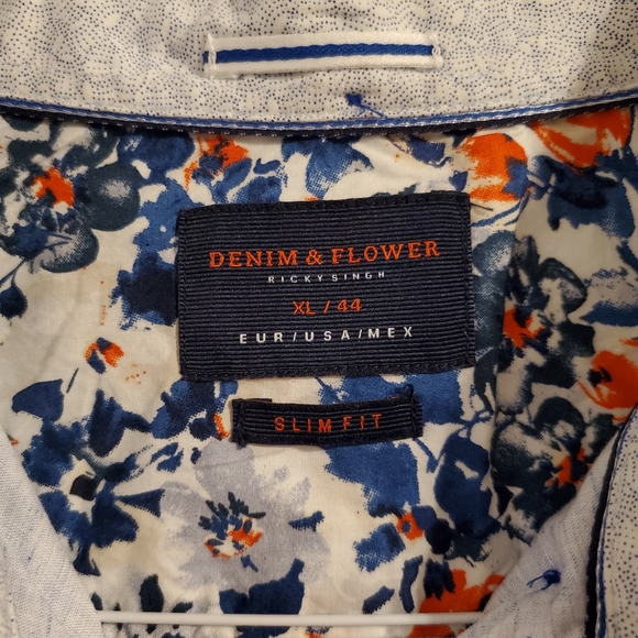 Men's Light Blue Polo by Denim & Flower - Picture 5 of 5
